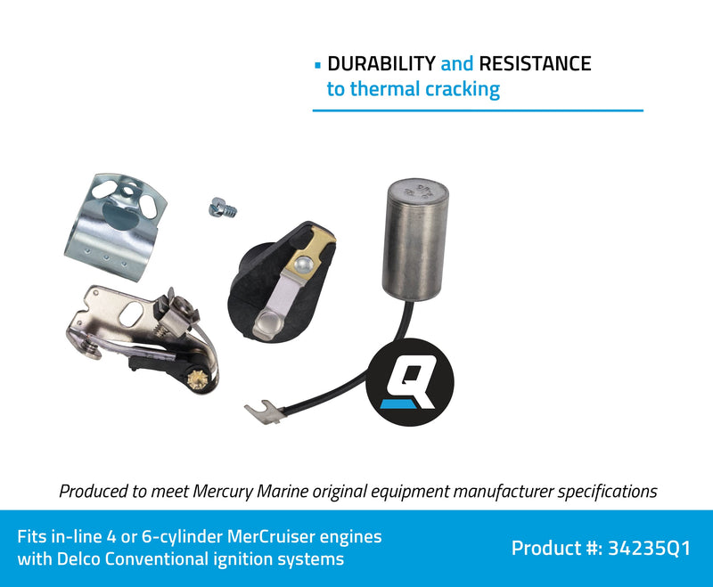 Quicksilver 34235Q1 Ignition Tune Up Kit for Marinized 4 and 6-Cylinder General Motors Engines with Delco Conventional Ignition Systems, 1-Pack