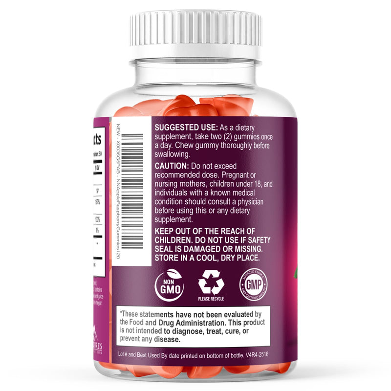 Apple Cider Vinegar Gummies 1000mg per Serving - Sugar Free Max Strength ACV Gummy Vitamins Supplement, Advanced Formula, Vitamin B12 Supports Metabolism & Energy, Keto Friendly, Vegan, 120 Gummies 120 Count (Pack of 1)