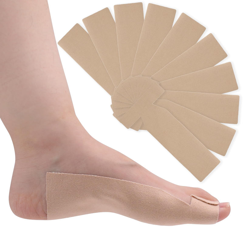 10Pcs of Turf Toe T-Straps - Moleskin Splints for Big Toe Injuries - Adhesive Toe Straighteners Turf Toe Wrap Elastic Tape
