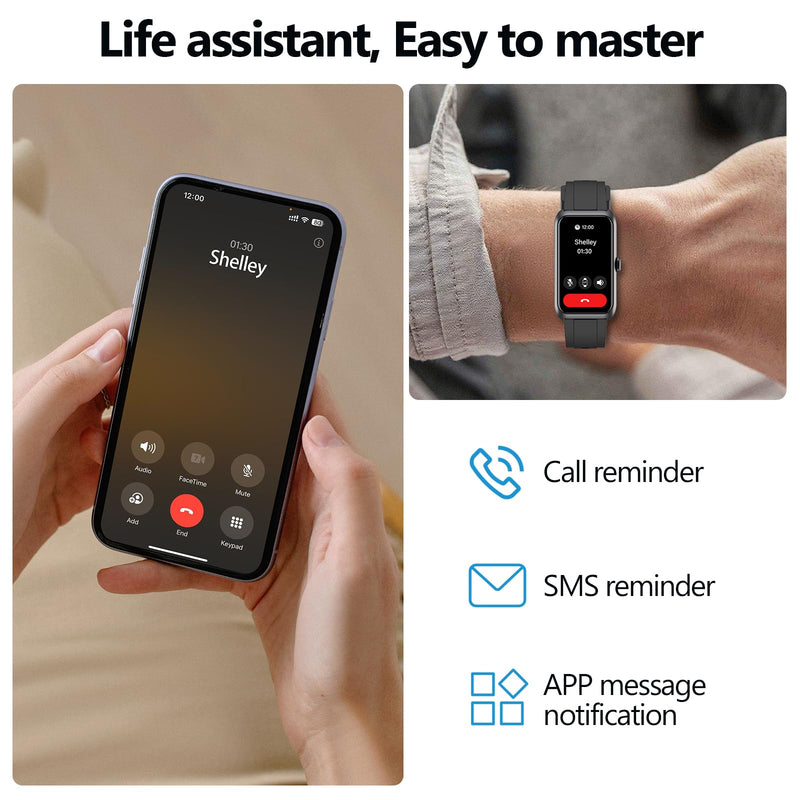 Fitness Tracker with Heart Rate, Sleep Monitor, 100+Sports Modes Smart Watches for Men Women, IP68 Waterproof, Activity & Step Tracker Watch for Android/iOS Phones (Silver) Silver