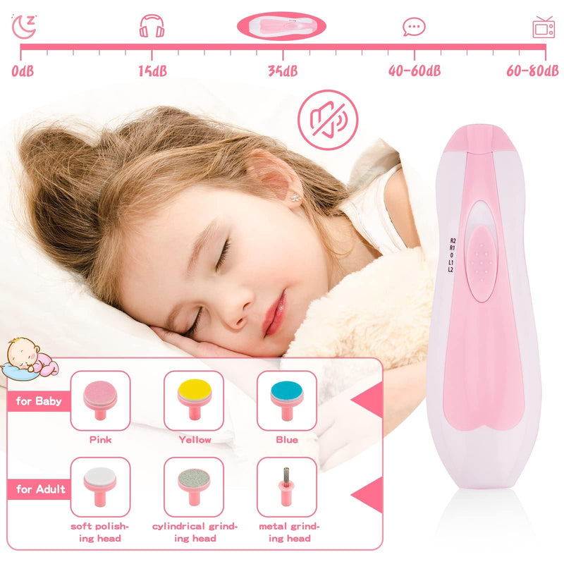 Baby Healthcare and Grooming Kit, 20 in 1 Portable Baby Safety Care Set with Hair Brush Comb Nasal Aspirator Electric Nail Trimmer Set Baby Essentials kit for Newborn Boys Girls (Pink) Pink 20 in 1 - BeesActive Australia