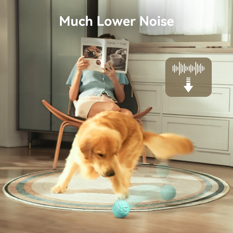Cheerble [2025 Upgrade Smart Interactive Dog Toys,Wicked Ball AIR,3 Interactive Modes,Self Moving Bouncing Rotating Ball,E-TPU Material,IPX7 Waterproof,Active Rolling Ball for Medium and Large Dogs Aqua - BeesActive Australia