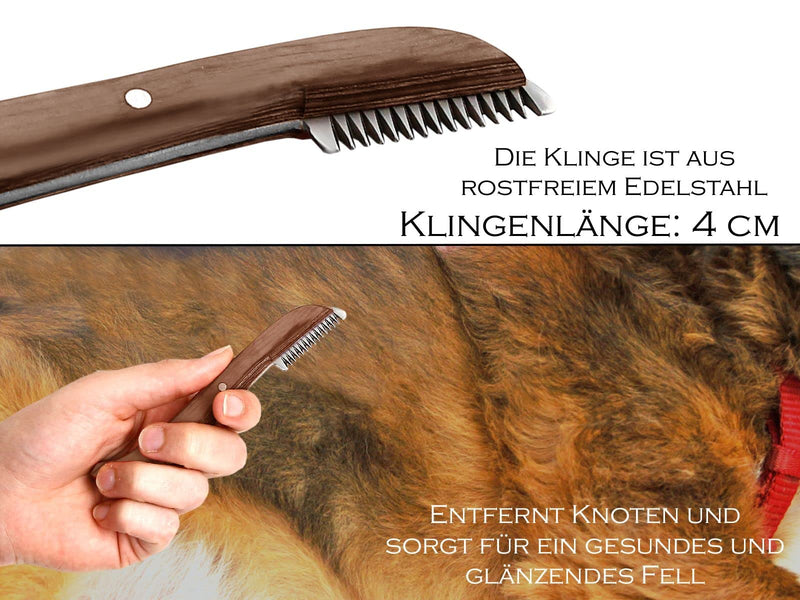 Trimming knife set for dogs and cats with super fine and super coarse teeth, 2-piece grooming comb for dog fur, undercoat, fur knife, dog scissors, stainless steel knife - BeesActive Australia