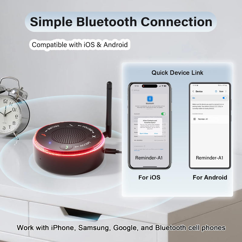 Cell Phone Ringer Amplifier & Flasher for Seniors & Hearing Impaired, 116dB