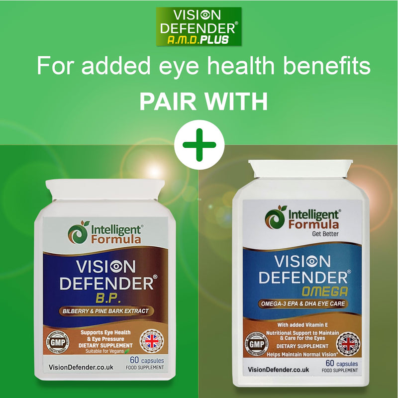 Vision Defender Plus Eye Supplement: AREDS2 Formula Vitamins, Minerals (Lutein, Zinc) Enhanced with Meso-Zeaxanthin for Complete Eyes/Eyesight Health Care & Support. 60 Easy-to-Swallow Vegan Capsules | Enhanced Eye Health Vitamins, Lutein & Zeaxanthin,...