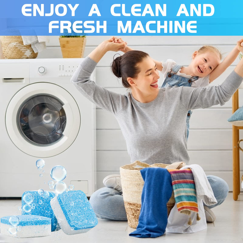 Washing Machine Cleaner, 32 Tablets Washer Machine Cleaner Household Supplies, Deep Cleaning Tablets for Front Loader, Top Load Washer and HE - BeesActive Australia