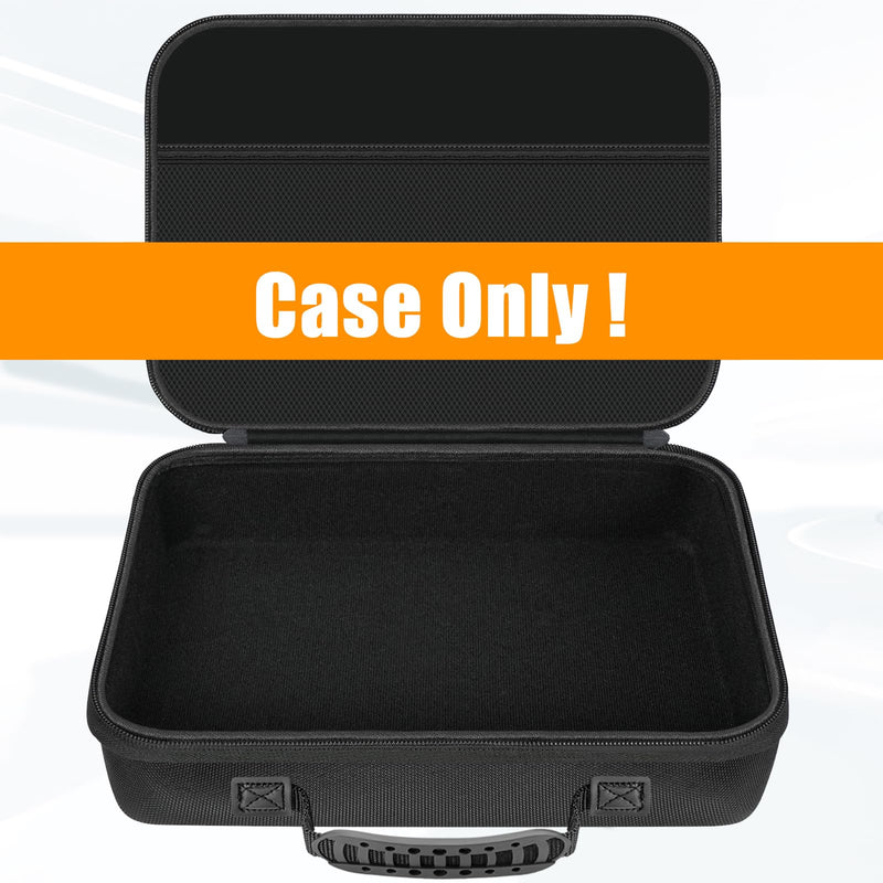 EVA Hard Shell Travel Case for Smart Nebulizers & Asthma Inhalers - Portable Carrying Organizer with Mesh Top Compartment for Masks, Cables, Adult Breathing Device Accessories (Case Only) Black - BeesActive Australia