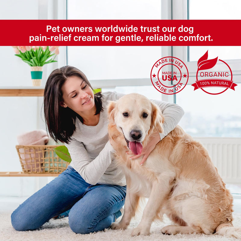 Natural Dog Pain Relief Balm with DMSO, Magnesium & Castor Oil – Supports Joint Mobility & Reduces Swelling & Discomfort, Dog Pain Relief Anti-Inflammatory Support - 60 g