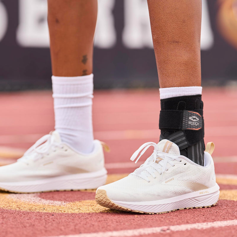 Shock Doctor Low Profile Ankle Brace with Figure-8 Strap for Strong Support. Made for Cleats/Athletic Shoes. Fits Left or Right (X-Large/XX-Large) X-Large/2X-Large (Pack of 1) - BeesActive Australia