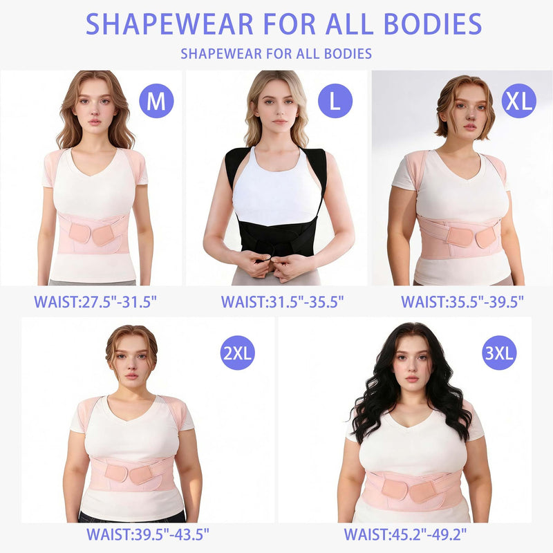 Back Brace Posture Corrector for Women And Men Support Straightener Scoliosis Upper Highest Rated Hunchback Thoracic Device Straps Upright Full Shoulder Fixer Body Poster Trainer Black Medium