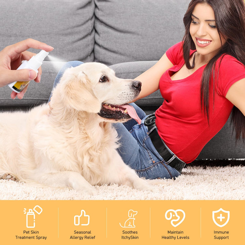2pc Pet Skin Treatment Spray - Nature Soothing, Pet Skin Care Spray for Dogs & Cats, All Animals - Effective Pet Skin Treatment Spray 30ml - PawsPlanet Australia