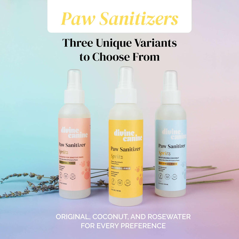 Dog Paw Cleaner - 5.1 Fl Oz of Alcohol Free Paw Sanitizer Spritz - Made with Coconut, Aloe, Copaiba Oil, and Lemongrass Oil to Nourish and Clean Paws - Made in The USA - BeesActive Australia