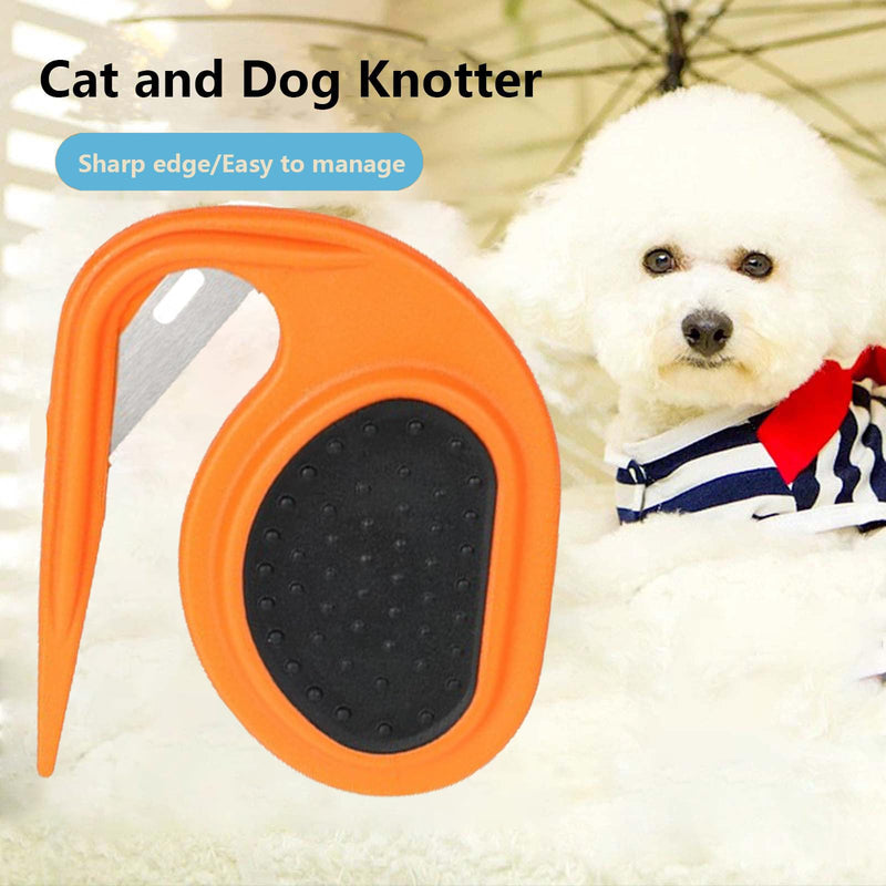Knotting Comb for Cats and Dogs, Pet Knotting Comb for Medium to Long Hairs Removal, Pet Knotting Comb De Knotting Comb for Dog Pet Hair Removal Tool Cat Dog Grooming Comb Knot Remover,Orange Orange - BeesActive Australia