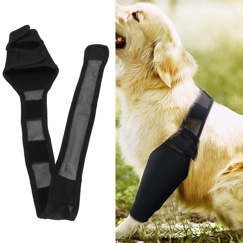 ZJchao Dog Elbow Protector Pads for Canine Elbow and Shoulder Support Elbow, Dog Knee Leg Sleeve, for Dysplasia, Osteoarthritis, Elbow Calluses, and Shoulder Dislocation, Small Medium Dogs (L) XL Black