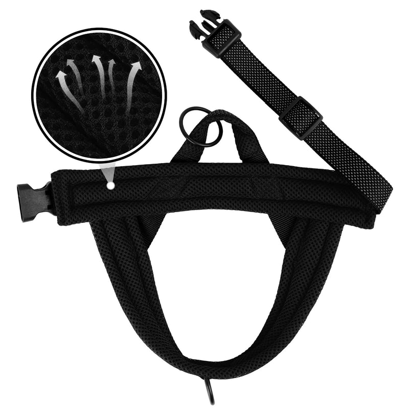 Didog No Pull Dog Harness with Breathable Mesh Padded, Full Reflective & Quick Fit Adjustable Vest Harness, Easy for Training Walking for Small & Medium and Large Dogs (Black, M) M:chest 21-26" Black - BeesActive Australia