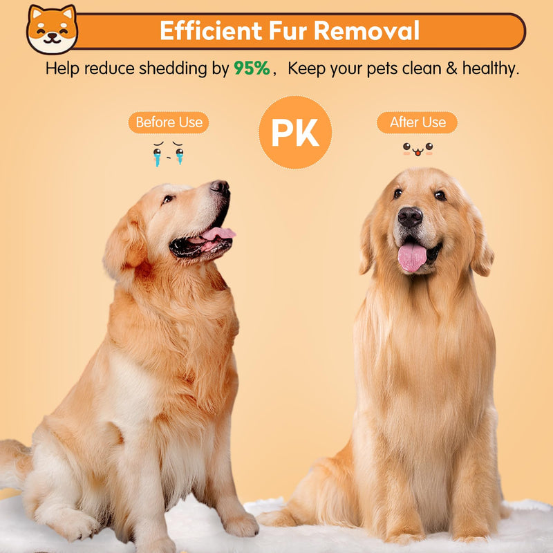 Dog & Cat Brush, Self Cleaning Slicker Brush for Pets, Upgraded Dog Brush for Shedding Massaging and Grooming, Removes Loose Undercoat & Portable Comb for Long Short Haired Dogs(Blue) 1 Regular Blue - BeesActive Australia