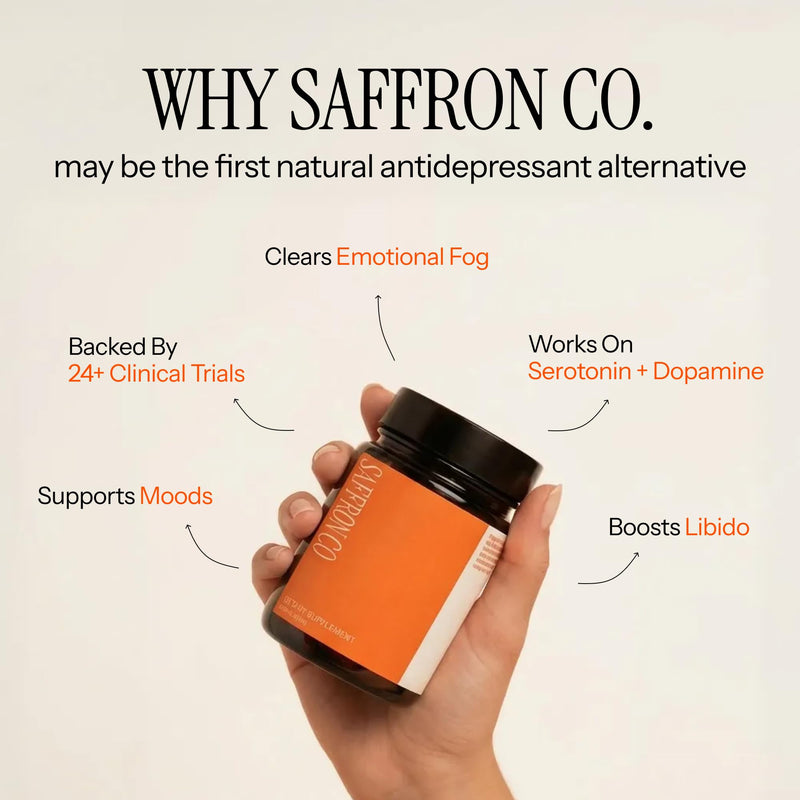 Saffron Supplements, Saffron Extract, Mood & Focus Support, 60 Capsules | Vegan Capsules for Daily Vitality, Wellness & Energy - 30mg Saffron Extract, Magnesium Glycinate, Rhodiola & Vitamin B6