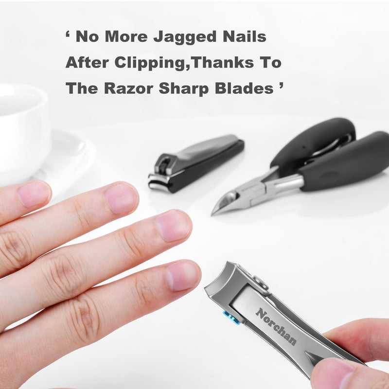 Large Nail Clippers Set, 5-Piece Sharp Toenail and Fingernail Clippers with Nail File, Ideal for Men and Women (Premium, Big Size, Heavy-Duty Design) - BeesActive Australia