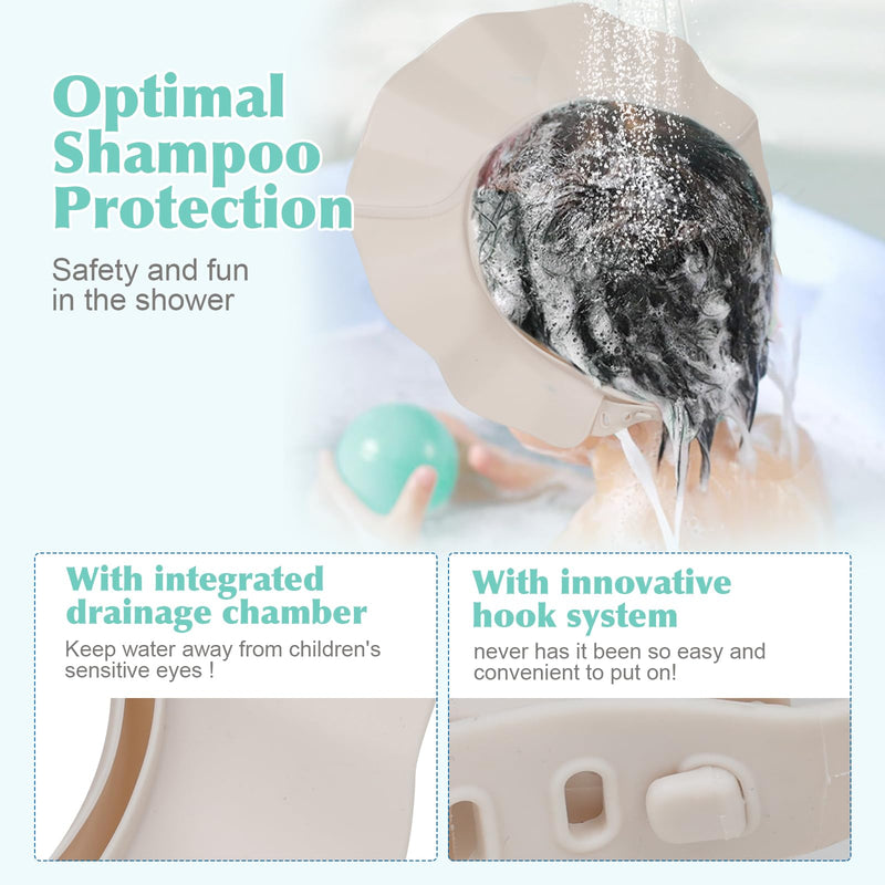 Baby Shower Cap Hat Soft Adjustable Bath Head Cap Visor for Washing Hair Safe Shampoo Shower Bathing Protection Head Eye Ear,Shampoo Caps for Toddler,Baby,Kids,Children,Makes the Bath More Fun - BeesActive Australia