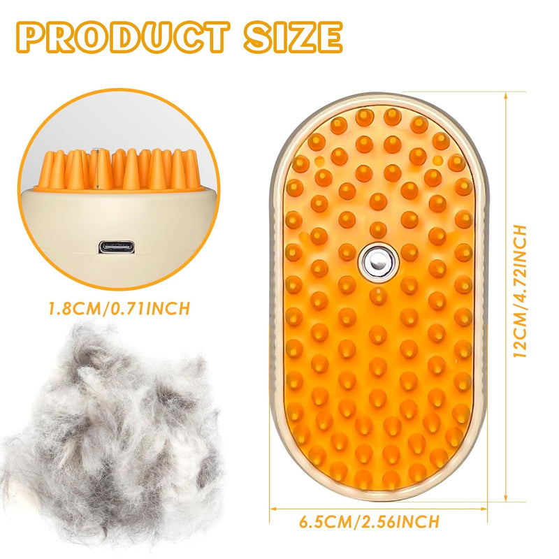 Spritz Defur Comb for Cats, New 3-in-1 Cat Steam Brush for Massaging and Cleaning Shedding Pets, Comb for Long and Short Hair Cats and Dogs Grooming Tool (Coffee) Coffee - BeesActive Australia