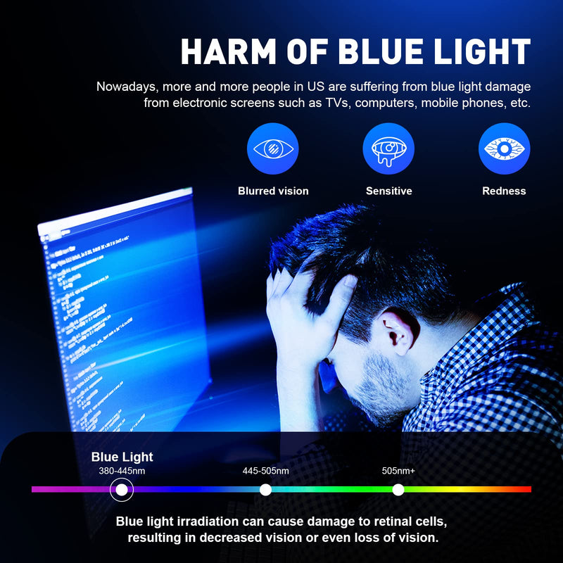 Blue Light Blocking Glasses Vintage Half Frame UV Clear Lens Anti Eyestrain Computer Gaming Glasses for Women Men A01-matte Black Silver Frame