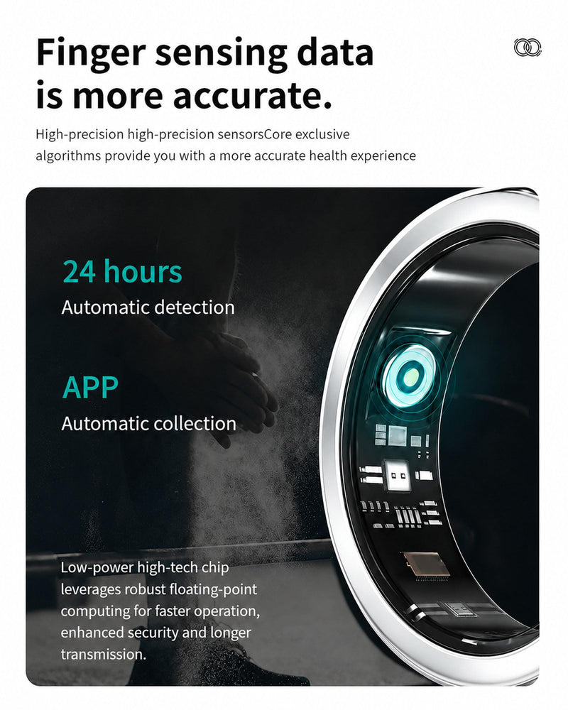 Smart Ring for Women & Men, Smart Ring Sleep Tracker, No Subscription