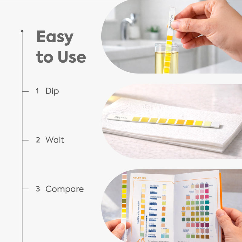 DIAGNOX HEALTH PETNOX 10-Parameter Cat & Dog Urine Test Strips - 30 x Individually Packed & Veterinary Grade Tests - Cat & Dog UTI Test Kit - Pet Test Strips for Urinalysis