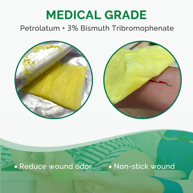 Xeroform Petrolatum Dressing 5"x9" 25 Individual Pack Gauze Pads, Non-Adherent Mesh Sterile Guaze Pads for Wound Care, Burn Bandages Gauze Wrap for Wound Closure and Medical Supplies 5“ x 9”(25 Packs) - BeesActive Australia