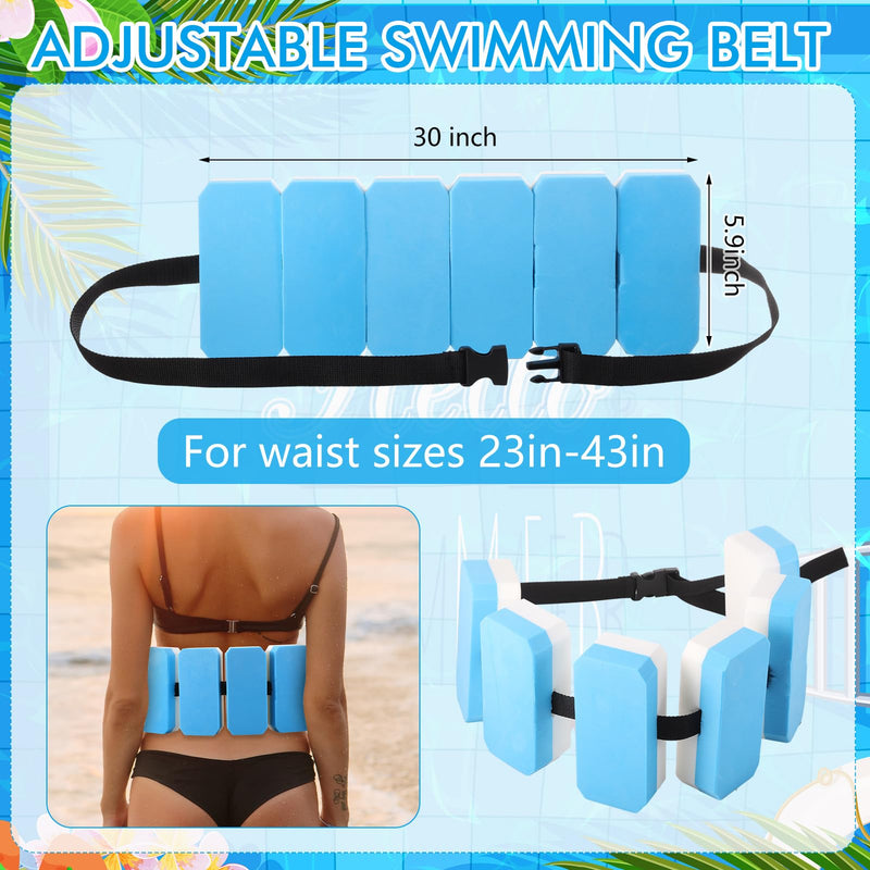 Seenelling 4Pcs Aquatic Exercise Water Weights Equipment, Including 1 Swimming Belt, 2 Pcs Foam Water Dumbbells 1 Pair Swimming Gloves Pool Exercise Equipment for Adults for Training Workouts - BeesActive Australia