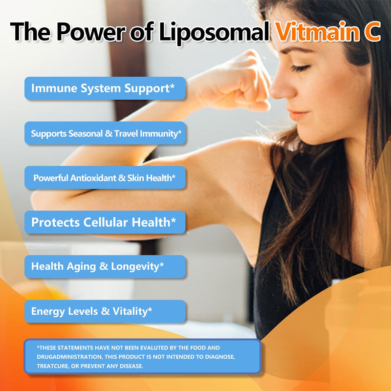 2 Pack Liposomal Vitamin C 1000mg Drops, Liquid Vitamin C Formula | High Potency 6-in-1 Fat Soluble VIT C w. Zinc Elderberry Glutathione Niacin, Immune Support Antioxidant Collagen Production Strawberry 2 Fl Oz (Pack of 2)