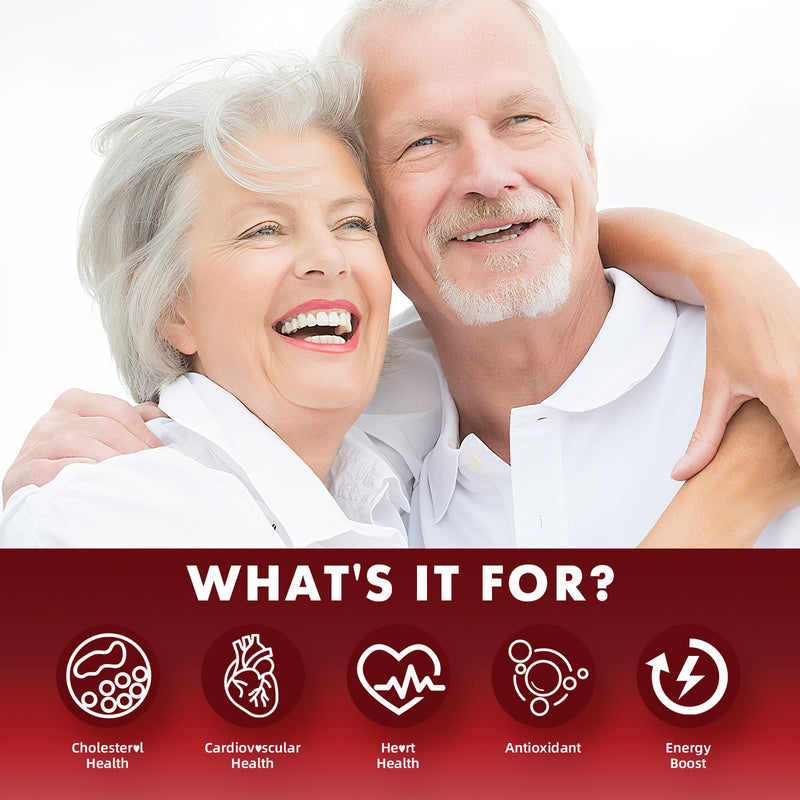 2 Pack Red Yeast Rice with Coq10 Gummies, Red Yeast Rice Supplement, Sugar Free, Raspberry Flavor, 120 Count - BeesActive Australia