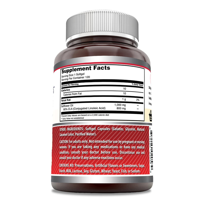 Amazing Formulas CLA Amino Acid Supplement | 1000 Mg per Serving | Softgels | Non-GMO | Gluten-Free | Made in USA (1 Pack, 240 Count) 1 Count (Pack of 1)
