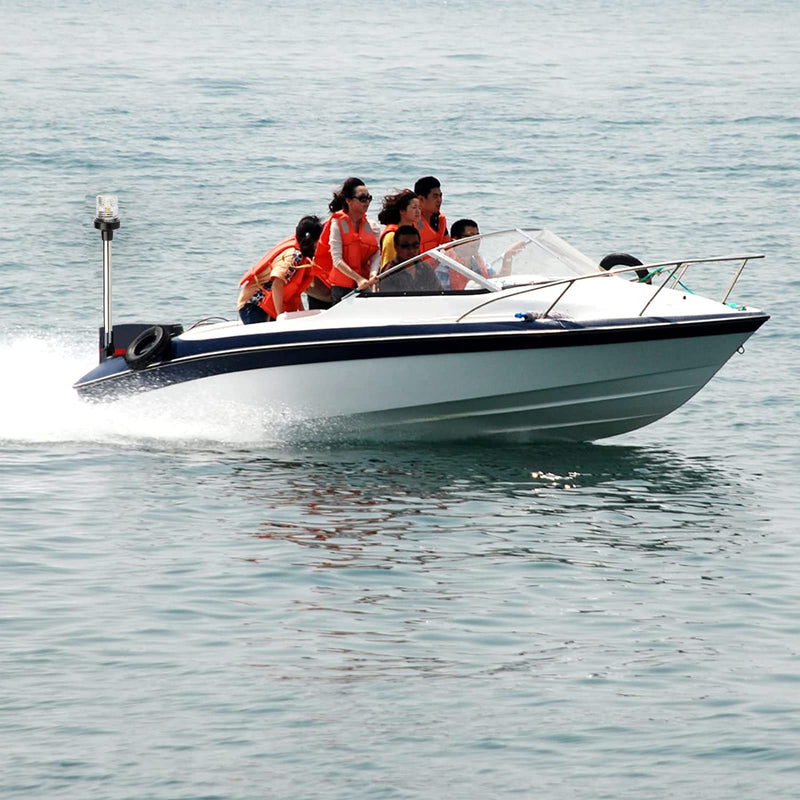 Anchor Light Boat Bimini Light Stern Light Marine Navigation Lights USCG 3 NM All Round White LED Fold Down 10-24 Volt 16 Inches for Pontoon - BeesActive Australia