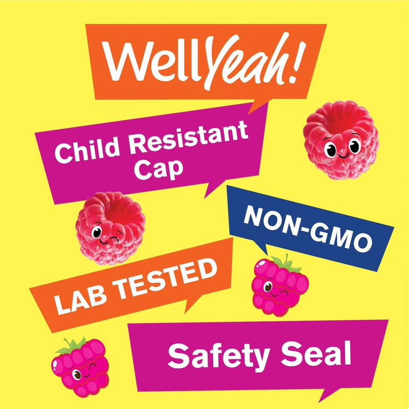 WellYeah Vitamin B12 Gummies for Kids - Boost Energy, Improve Brain Function, and Strengthen Immune System - Non-GMO, Gluten-Free - Great Tasting Berry Flavor - Easy to Chew - 60 Gummies (Pack of 2) 60 Count (Pack of 2)