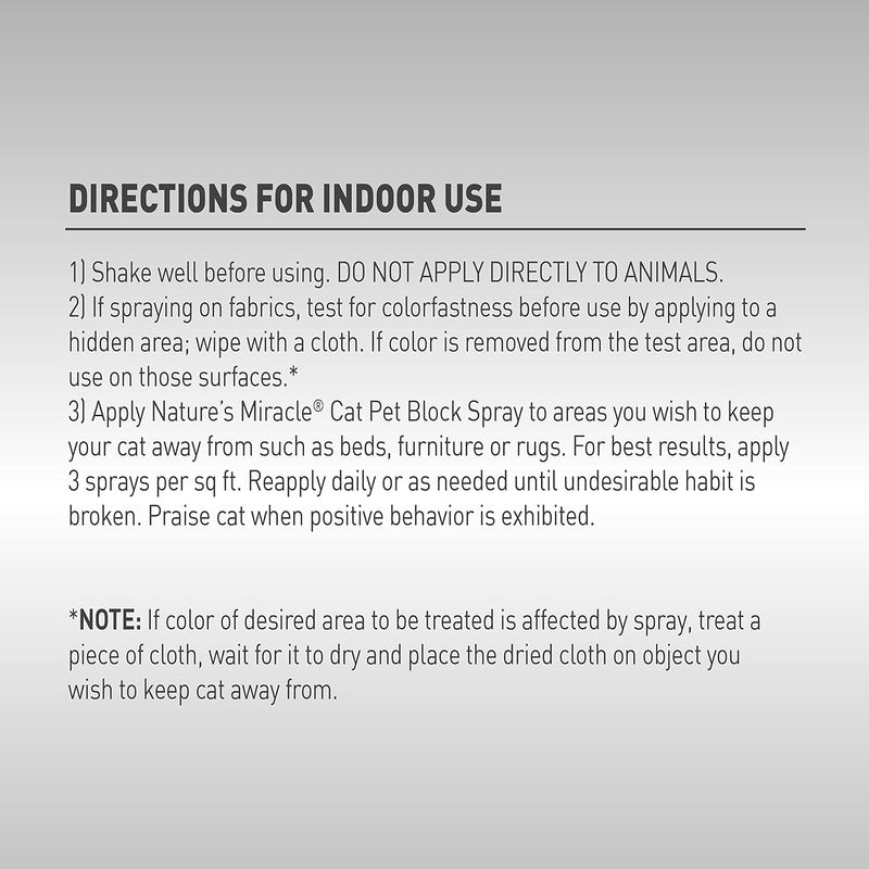 Nature's Miracle Advanced Platinum Cat Pet Block Repellent Spray, 16 Ounces, Indoor Training Aid for Cats - BeesActive Australia