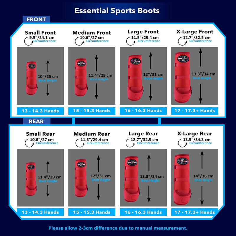Harrison Howard Horse Sport Medicine Front Shock-Absorbing Boots All-Round Lower Limb Protection & Support Sport Boots Perfect for Endurance Training and Performance Pack of 2 Scarlet Red L - BeesActive Australia
