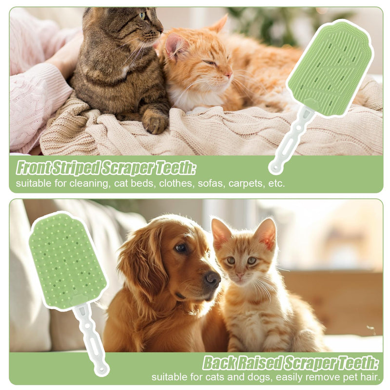 3pcs Cat Tongue Comb, Cat Grooming Brush Cat Brush for Shedding Cute Cat Tongue Brush Cat Hair Brush for Long-Haired Cats Removing Hair Hairballs (Ice Cream Colors) - BeesActive Australia