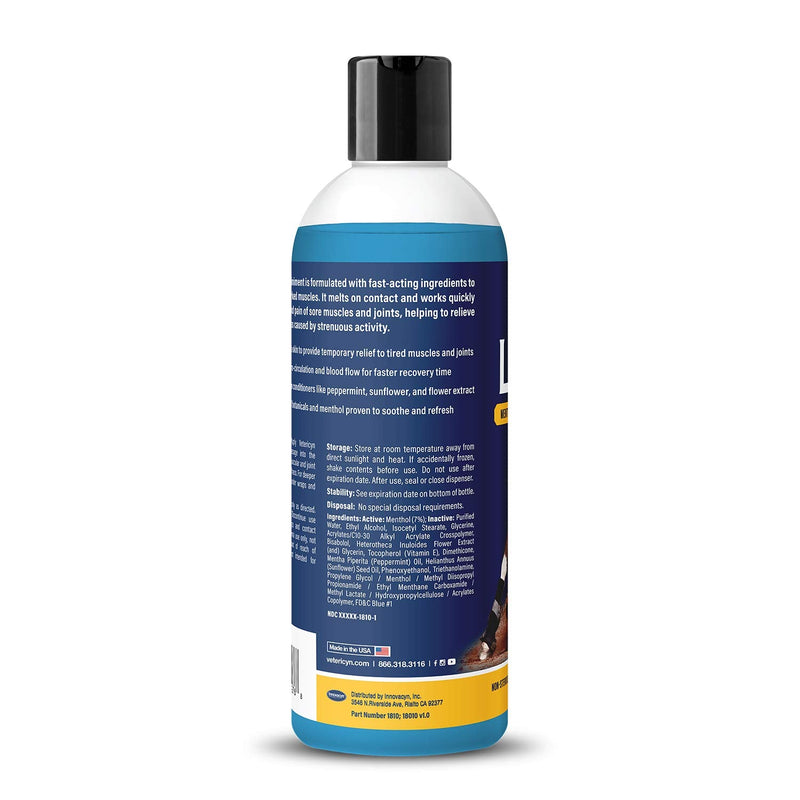 Vetericyn Equine Liniment for Fast-Acting Relief of Muscles and Joints – Menthol-Based Topical Analgesic for Horses – 16 Ounces,Blue 16 Ounce - BeesActive Australia