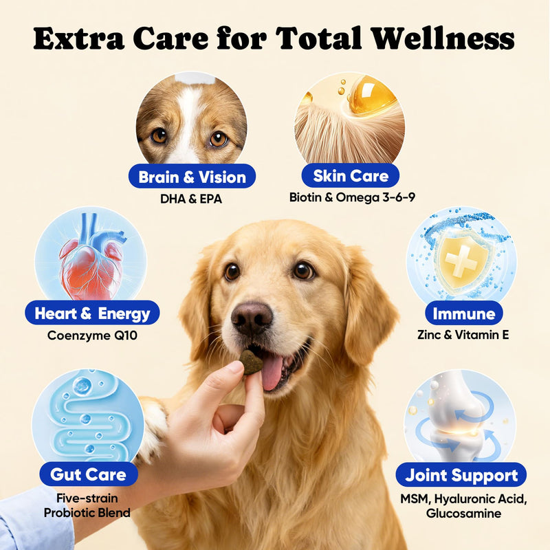 Skin & Gut Health Bundle for Dogs – Omega-3 Chews + Probiotic Powder