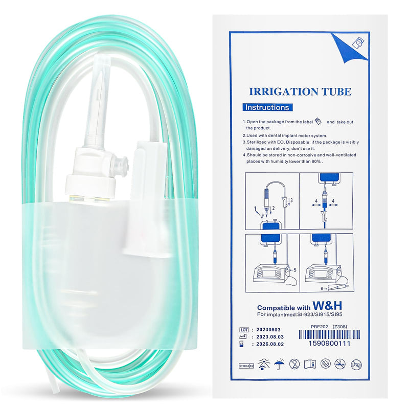 Dental Disposable Irrigation Tubes for W&H Implant Motor Systems, Irrigation Cooling Tubes - Sterile Packaged Tubing Pack of 10 W&H（10PCS)
