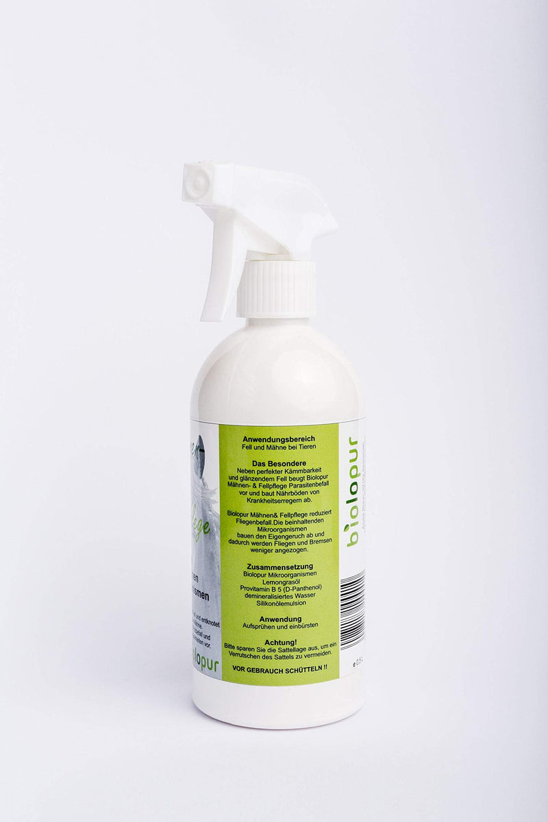 Biolopur | Mane spray & coat care - 500ml ready solution | Horse coat shine spray