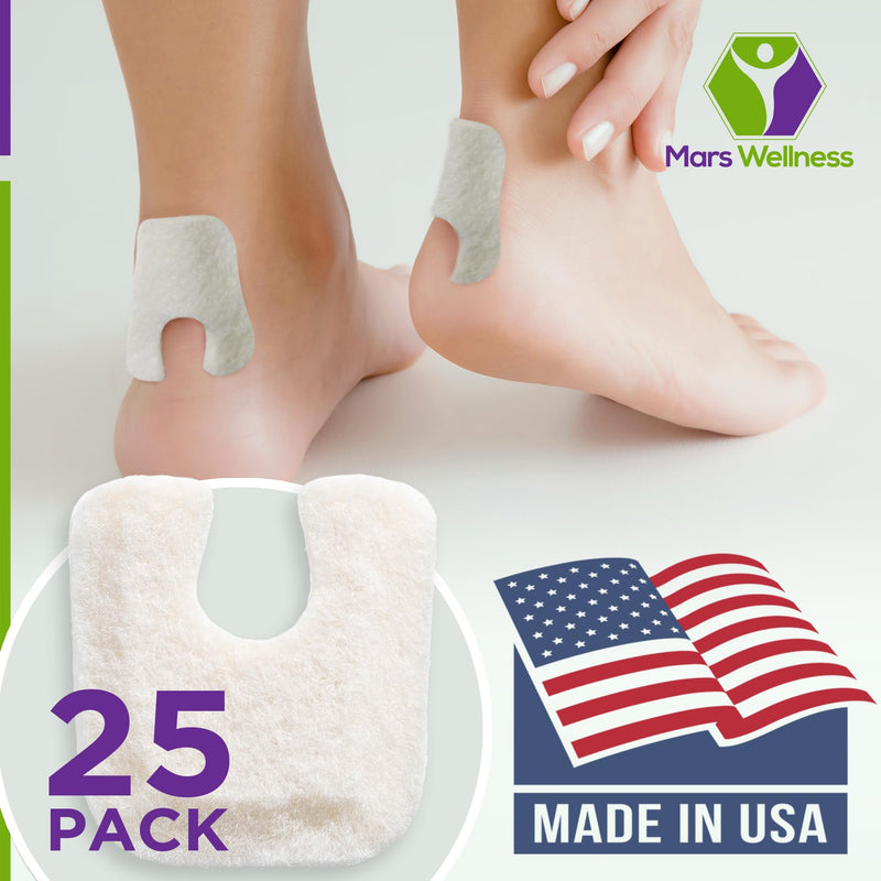 U Shaped Skived Felt Callus Horseshoe Pads - Adhesive Foot Pads That Protect Calluses from Rubbing On Shoes - Skived 1/4" - 25 Pack - BeesActive Australia