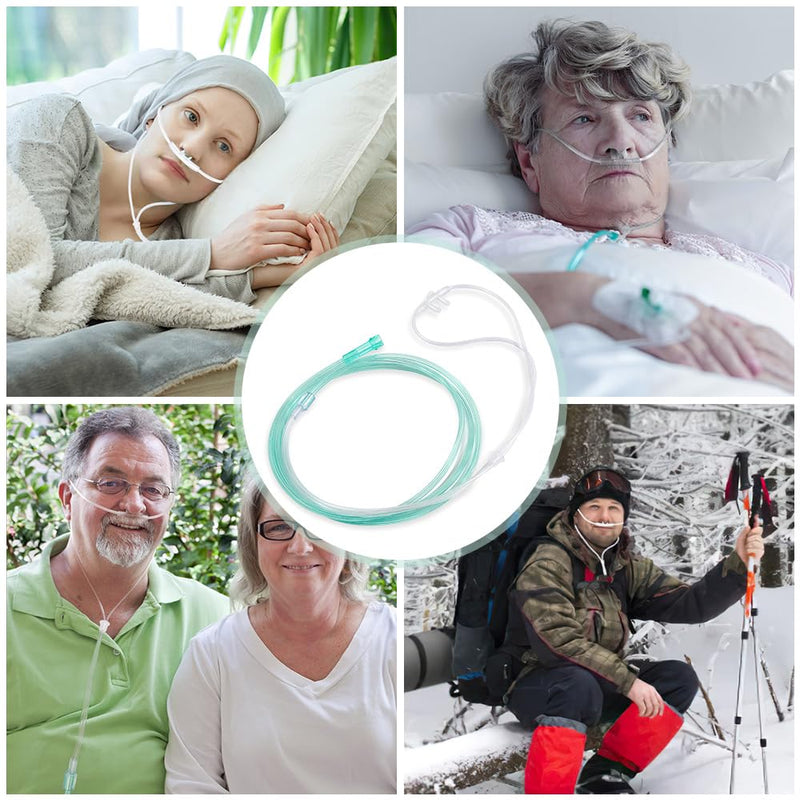 Adult Standard Nasal Cannula –10-Pack Soft Green Oxygen Tubing (7 ft) High Visibility, Kink-Resistant & Lightweight 10Pack-7Ft - BeesActive Australia