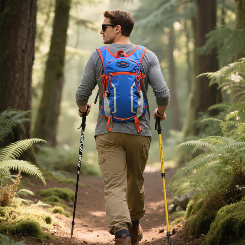 12L Hydration Backpack for Men Women,Lightweight Hydration Pack with 2L Water Bladder, Water Backpack for Cycling,Hiking,Rave,Biking and Running Outdoor Activities NAVY BLUE 12L