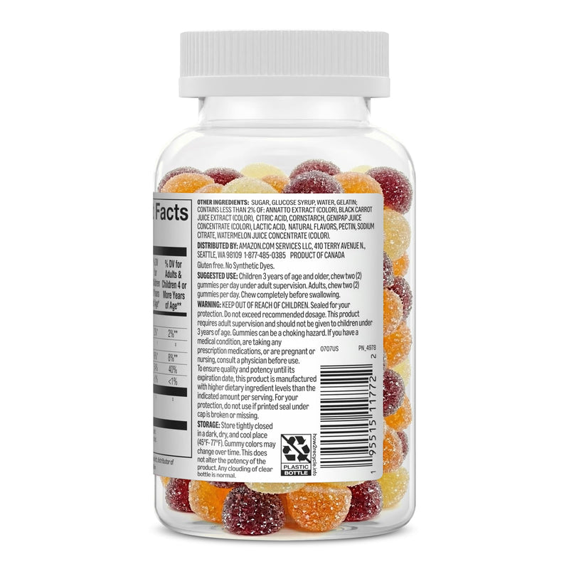 Amazon Basics Probiotic with Vitamin D Gummy, 80 Count
