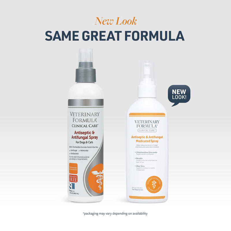 Veterinary Formula Clinical Care Antiseptic and Antifungal Medicated Spray for Dogs & Cats, 8 Fl Oz (1 Pack) Antiseptic & Antifungal Spray 8 Fl Oz (1-Pack) - PawsPlanet Australia