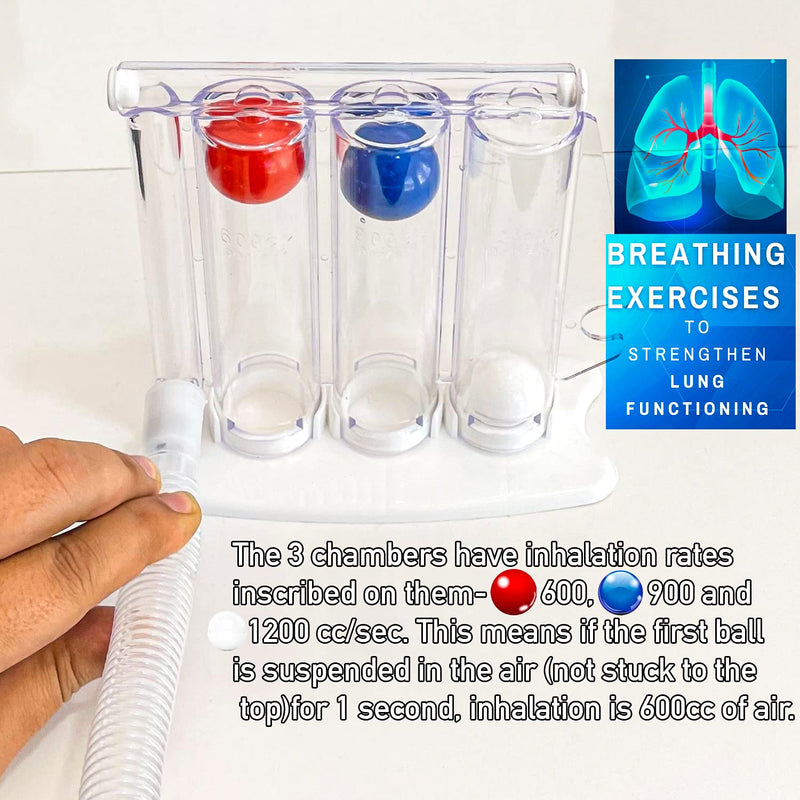 Deep Breathing Exercise for Lung - Respiratory Exerciser - Breath Trainer with Mouthpiece - BeesActive Australia