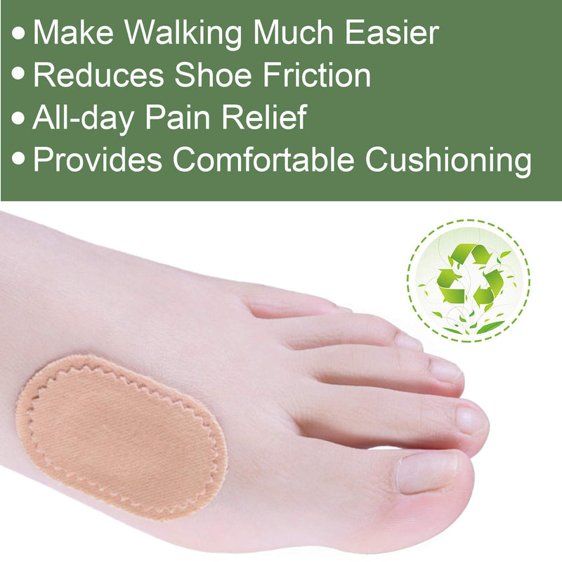 Welnove 36 CT Bunion Cushions Pad - Fabric Toe and Foot Bunion Protector Pads, Bunion Relief Pads for Reduce Rubbing, Callus, Chafing, Friction -Strong Adhesive Stay in Place - BeesActive Australia