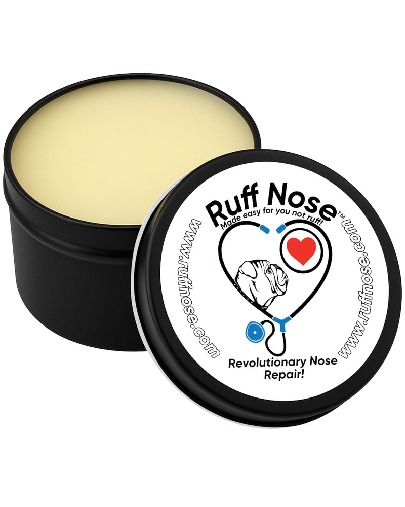 Dog Nose & Paw Balm (4 oz) - RuffNose Natural Moisturizer with Shea, Coconut & Cocoa Butter - Helps Condition Dry, Rough Paws and Noses - Suitable for Daily Use, All Breeds - Made in the USA 4 oz.