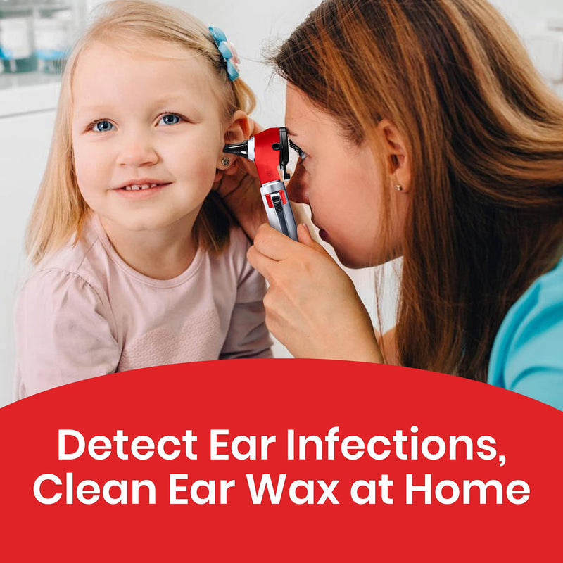 Zyrev ZetaLife Otoscope - Ear Scope with Light, Ear Infection Detector, Pocket Size (Red Color) Red - BeesActive Australia